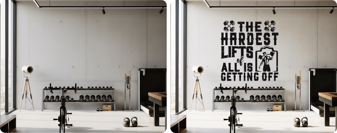 Gym Concrete Feature Wall